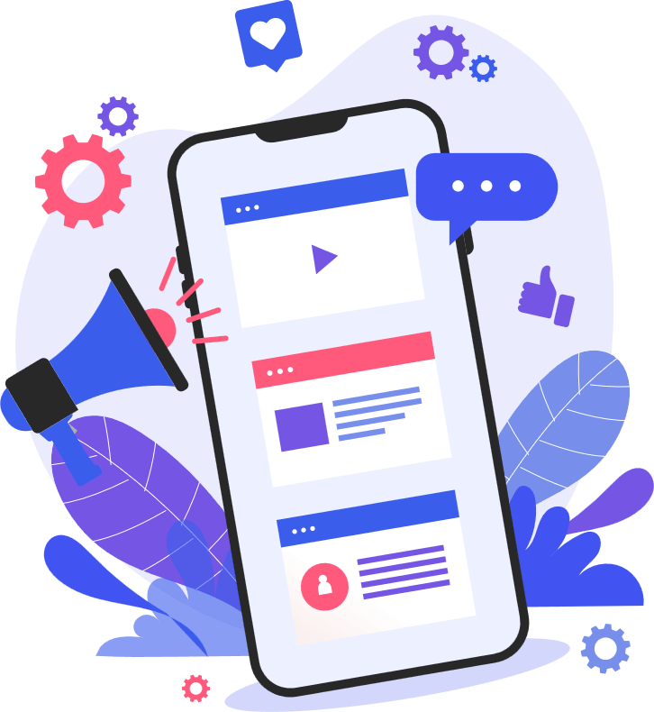 Illustration of mobile communication and collaboration